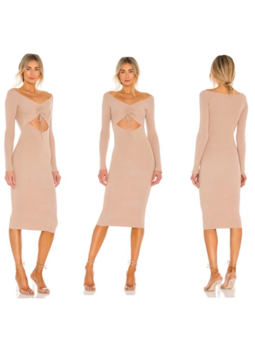Lovers and Friends Aphra Midi Dress in Nude XS